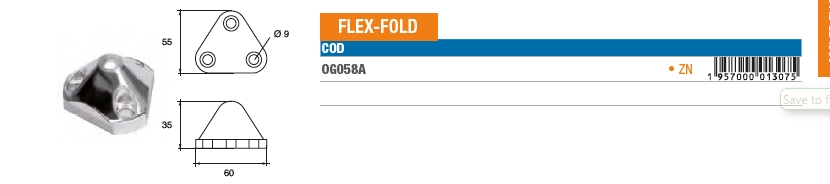 Zinkanode FLEX FOLD - OG058A 8