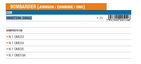 Anode KIT aus Zink für Johnson Evinrude 200-300 PS (OMKIT200-300G2) 6