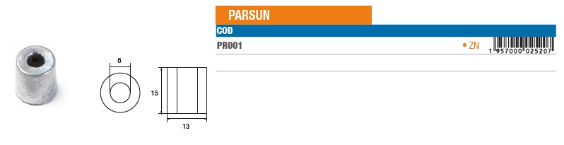 Anode aus Zink für Parsun (PR001) 6