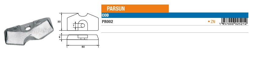 Anode aus Zink für Parsun (PR002) 6